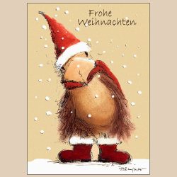 Postkarte - Weihnachtsvogel