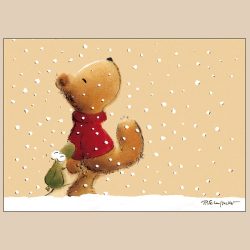 Postkarte - Schneespaziergang