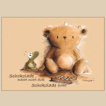 Postkarte - Schokolade...