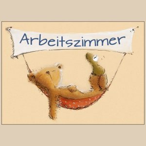 Postkarte - Arbeitszimmer